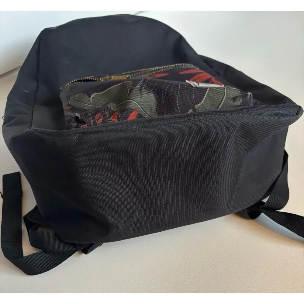 Herschel  Olive Palm Lives Backpack in Black ~ Used